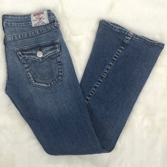 True Religion Denim - True Religion Joey Distressed Flare Jeans Sz 27